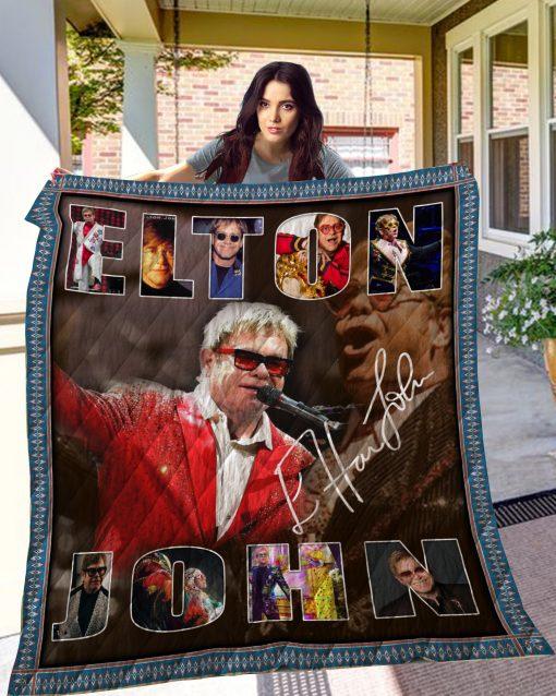 Elton John Music Collage Quilt Bedding Set