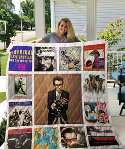Elvis Costel Albums For Boys Collection Quilt Blanket, Celebrating the Rock and Roll Icon