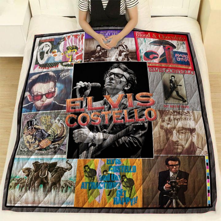 Elvis Costello Album Quilt Blanket - Tribute to English Musician