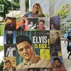 Elvis Is Back Elvis Presley Collection Quilt Blanket with Quotes