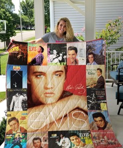 Elvis Presley Lyrics Collection Quilt Bedding Set - Vintage Gifts for Music Lovers