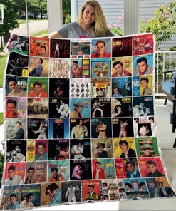 Elvis Presley Vintage Quilt Blanket, Great Gift for Fans