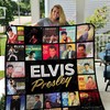 Elvis Presley's Greatest Hits Quilt Blanket 01195 for Music Fans