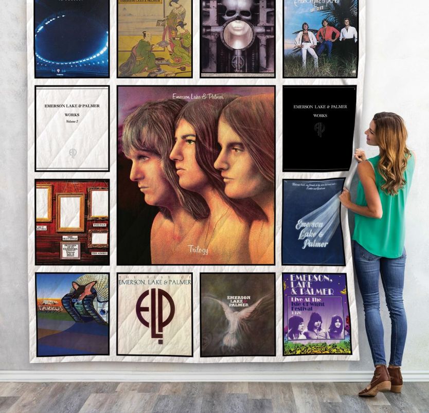 Emerson Lake And Palmer Quilt Blanket for Progressive Rock Fans