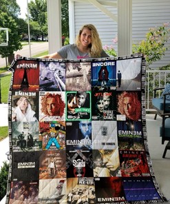 Eminem Albums Co Poster Curtain Call Quilt Blanket, Ideal for Fans of Rap and Hip-Hop Music