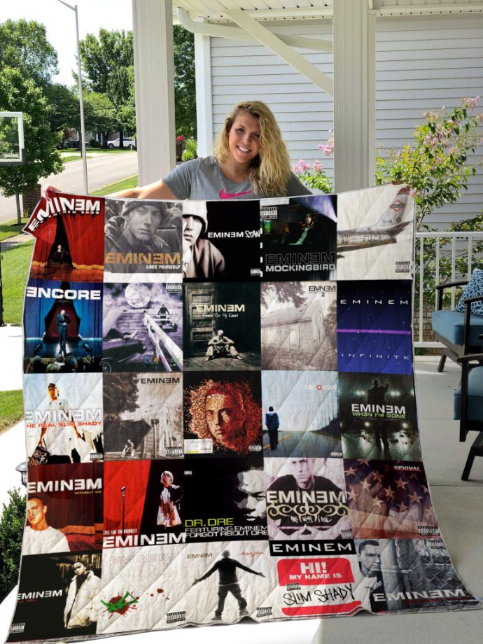 Eminem Albums Collection Quilt Blanket For Kids - Get Your Kids Excited About Eminem's Best Quilt Blanket Collection