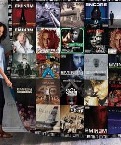 Eminem Albums Cover Poster Quilt Bedding Set - Keep Warm With Eminem's Iconic Albums On This Soft Quilt Bedding Set