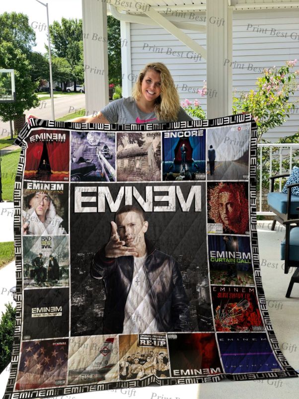 Eminem Poster Quilt Bedding Set for Rap Music Fans