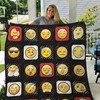 Emojis Funny Quilt Bedding Set - Quirky and Fun Quilt Set for Emoji Lovers