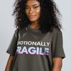 Emotionally Fragile? Humorous Sarcastic Women's Movie Shirt