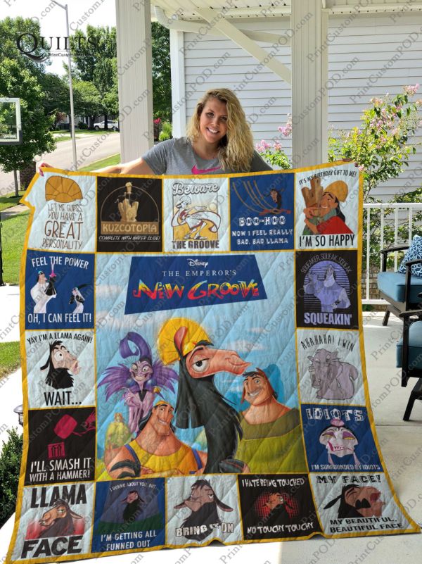 Emperor's New Groove Combined Collection Quilt Blanket - A Hilarious Disney Classic for Fans