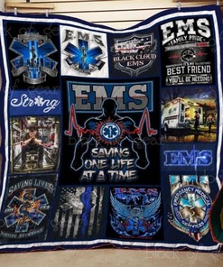 Ems It's My Best Friend Quilt Bedding Set - Celebrate your EMS best friend with this personalized quilt bedding set
