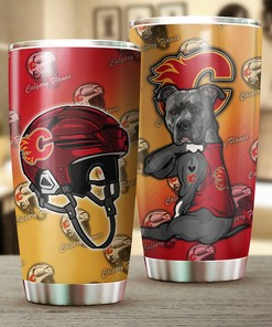 Enjoy Your Drink with Your Dog and This Calgary Flames NHL Tumbler