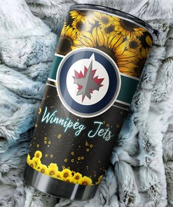 Enjoy Your Favorite Drinks in Style with This Beautiful Sunflower Jets NHL Tumbler