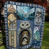 Enjoy the cute design of King and Queen Owl Quilt Bedding Set
