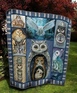 Enjoy the cute design of King and Queen Owl Quilt Bedding Set