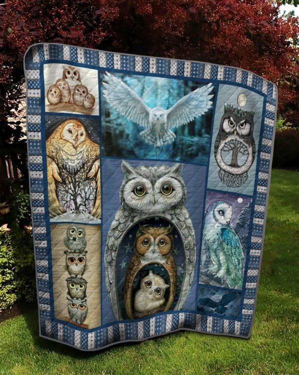 Enjoy the cute design of King and Queen Owl Quilt Bedding Set