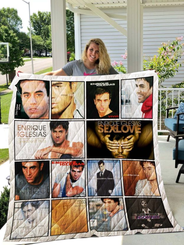 Enrique Iglesias Lyrics Quilt Bedding Set for Romance Lovers