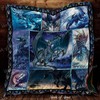 Epic blue dragon quilt blanket to add some adventure to your bedding