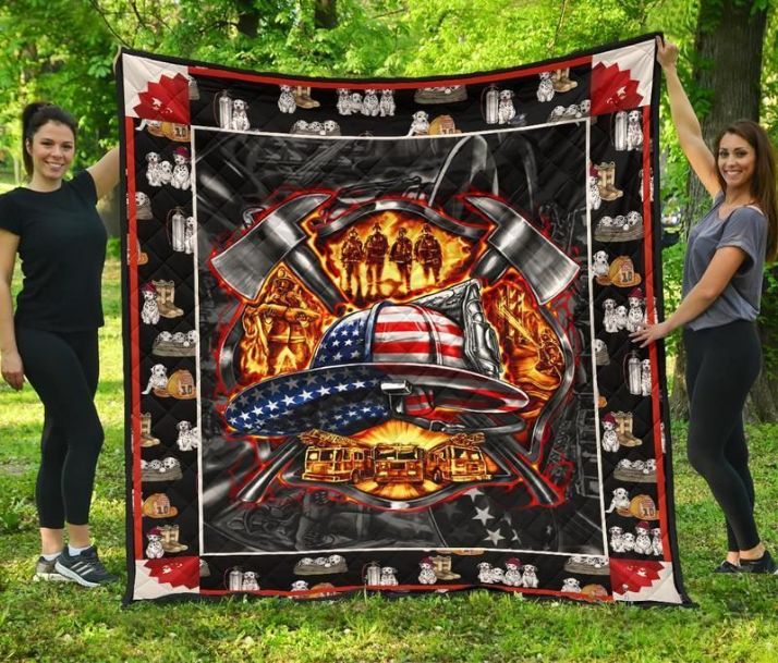 Equipment Firefighter Quilt Blanket - Your New Favorite Bed Cover