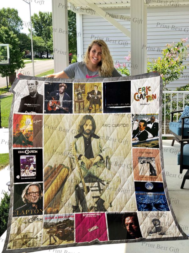 Eric Clapton Albums Co Poster Quilt Blanket