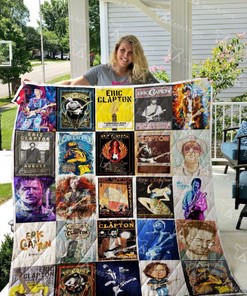 Eric Clapton Collection Quilt Blanket - Crossroads of Music for Fans