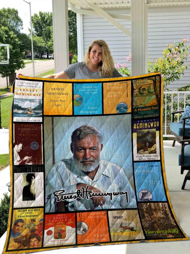 Ernest Hemingway Collection Quilt Bedding Set with Name