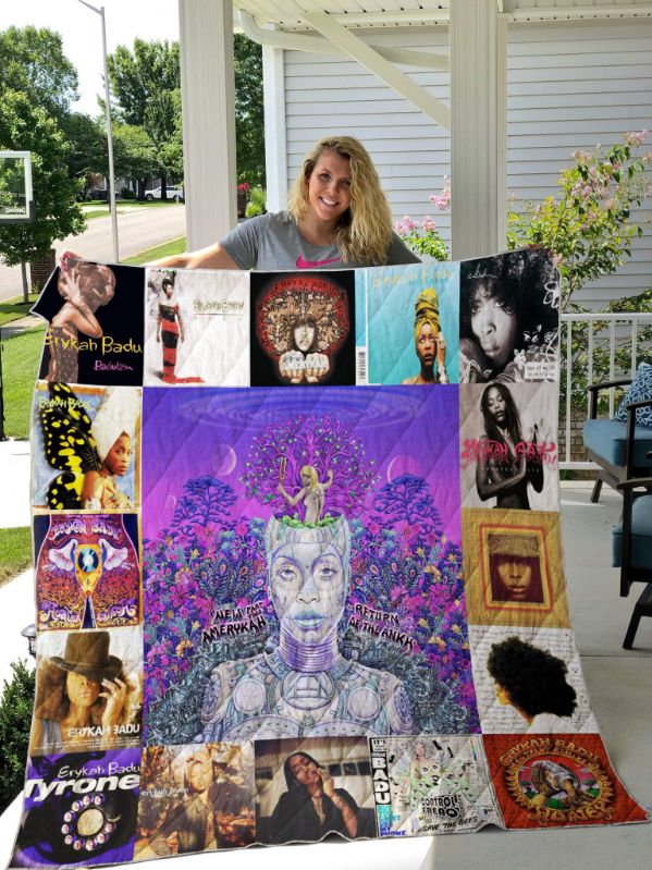 Erykah Badu For Fans Collection Quilt Blanket for Neo Soul Fans