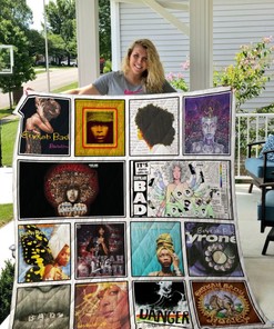 Erykah Badu Quilt Blanket with Bed Set Twin