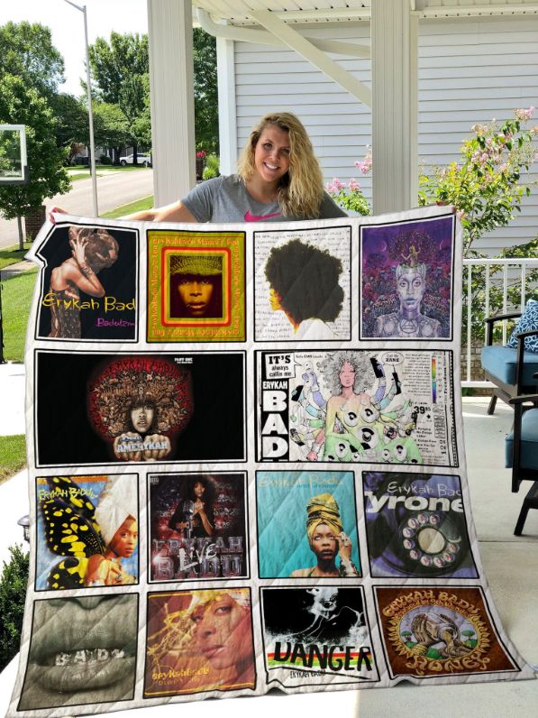 Erykah Badu Quilt Blanket with Bed Set Twin