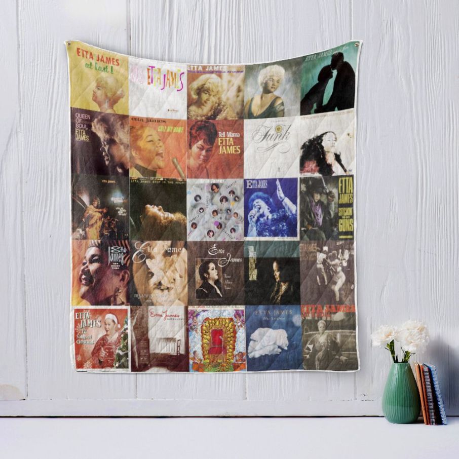 Etta James Vintage Quilt Blanket with Important Information