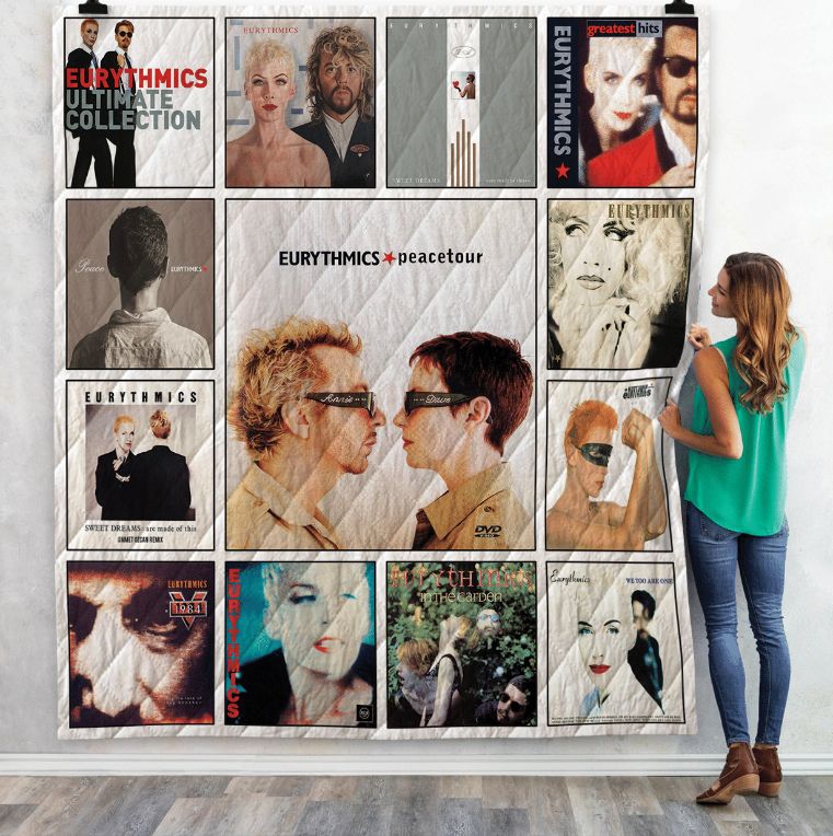 Eurythmics Combined Peace Tour Quilt Bedding Set with Full Size Quilt Bed Set