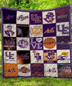 Evanville Purple Aces Collection NCAA Quilt Blanket - The Perfect Addition to Your Collection