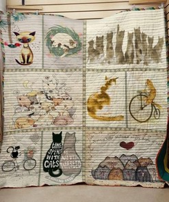 Every Life Should Have Nine Cats Cat Lo Quilt Blanket - A Beautiful Quilt Bedding Set for Cat Lovers and Cat