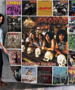 Exodus Albums Co Poster Collection Quilt Bedding Set for Thrash Metal Fans