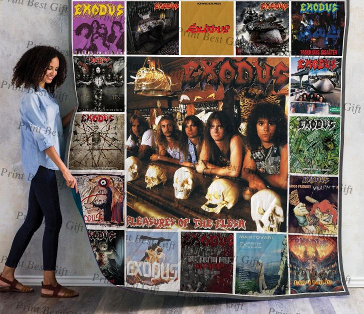 Exodus Albums Co Poster Collection Quilt Bedding Set for Thrash Metal Fans