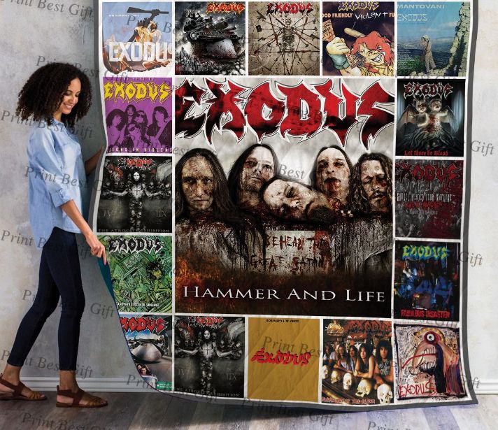 Exodus Albums Co-Poster Quilt Bedding Set - A Must-Have for Thrash Metal Fans