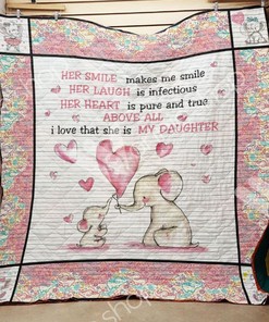 Express Your Love For Daughter In The Form Of Elephant Family Quilt Blanket