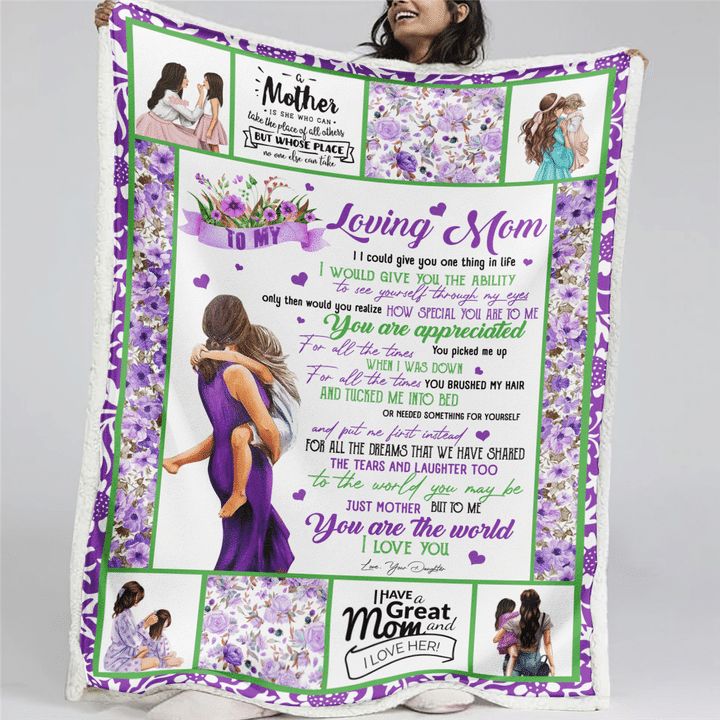 Express Your Love To Your Mom With A Flower Blanket Birthday Gift From Daughter