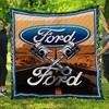 F-O-R-D Quilt Blanket with Full Size Quilt Bed Set