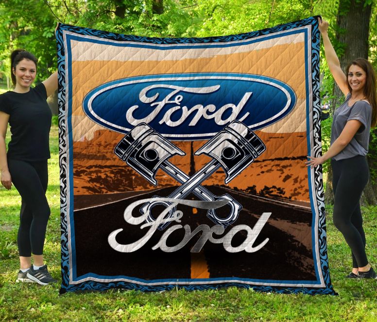 F-O-R-D Quilt Blanket with Full Size Quilt Bed Set