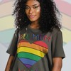 FREE Mom Hugs Unisex Tee | Pride Rainbow Love Symbol Movement Shirt for Human's Rights