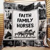Faith, Family, and Horses Quilt Bedding Set