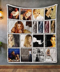 Faith Hill Album Collection Quilt Bedding Set - Unique Gifts for Music Fans