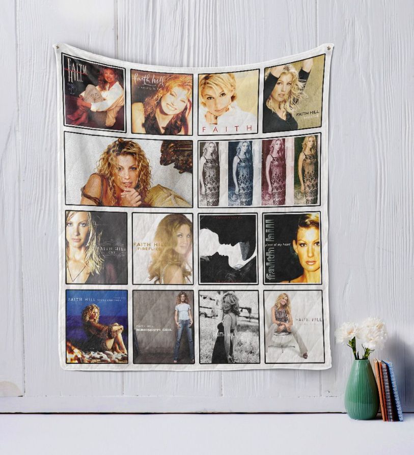 Faith Hill Bootleg Fans Vintage Quilt Bedding Set with Keywords