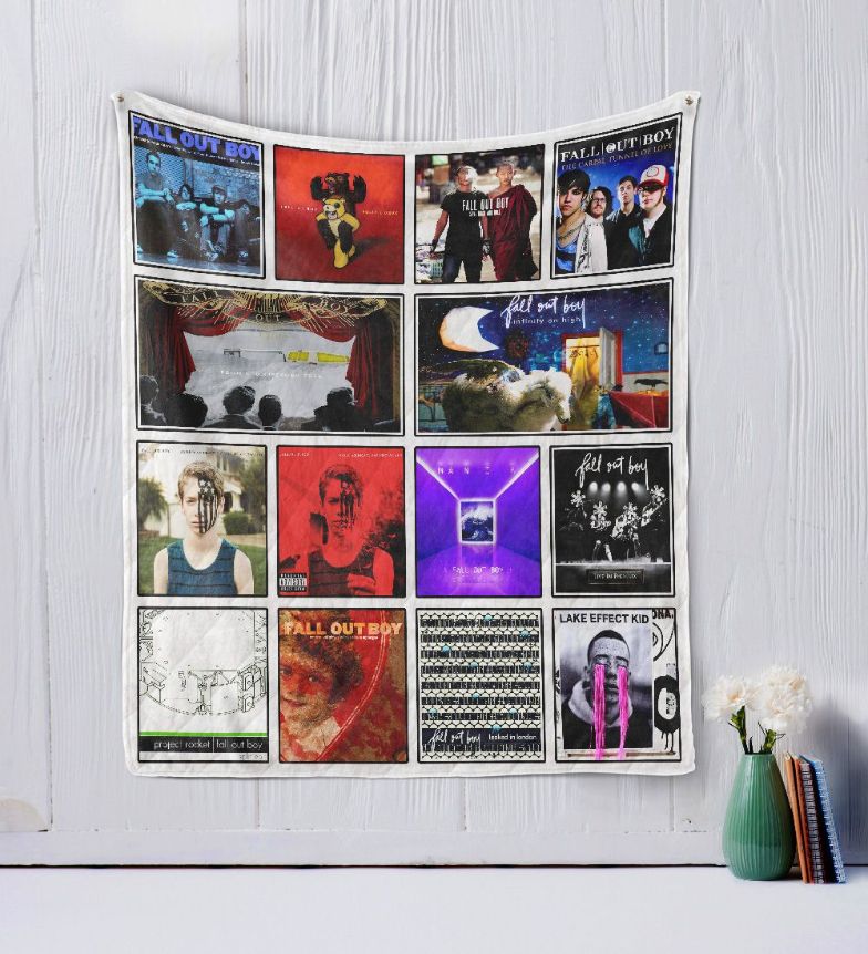 Fall Out Boy Vintage Quilt Blanket with Bed Set Cute