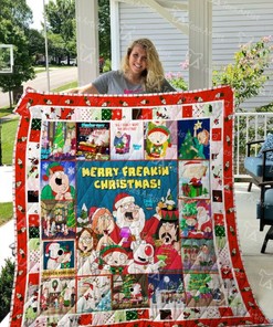 Family Guy Quilt Blanket - Merry Freakin' Christmas Bedding