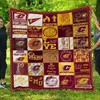 Fan Cave Ncaa Central Michigan Chippewas Quilt Bedding Set with Soft Quilt Blanket