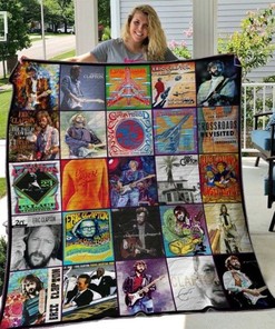 Fan Made Eric Clapton Collection: Quilt Bedding Set with Fleece Blanket for Eric Clapton Fans