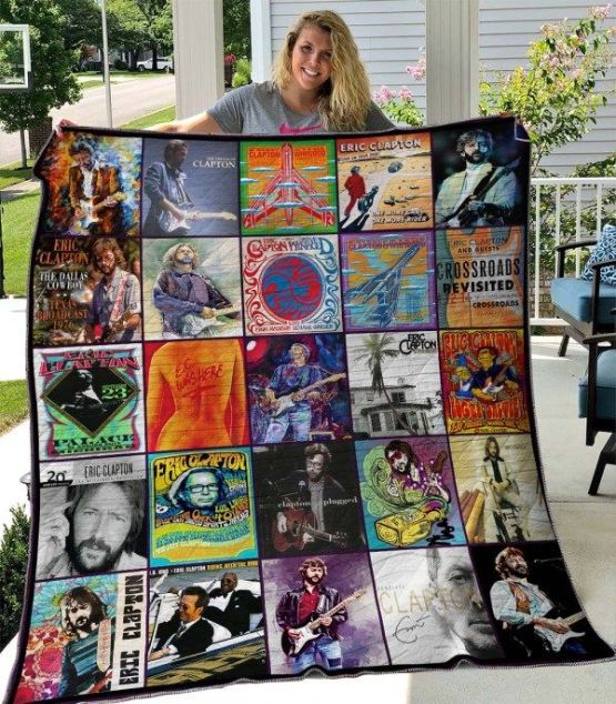 Fan Made Eric Clapton Collection: Quilt Bedding Set with Fleece Blanket for Eric Clapton Fans